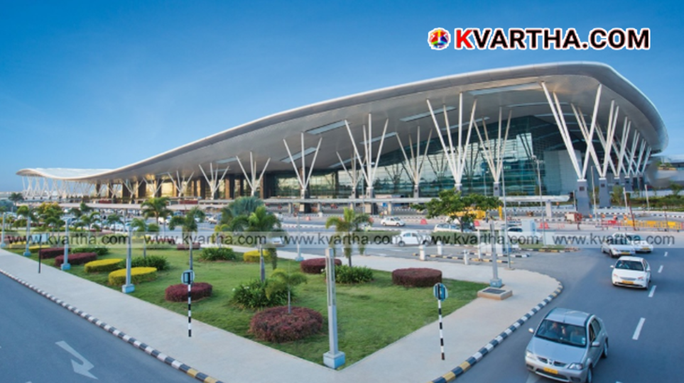 A bustling terminal view of Kempegowda International Airport in Bengaluru, celebrating its passenger milestone.