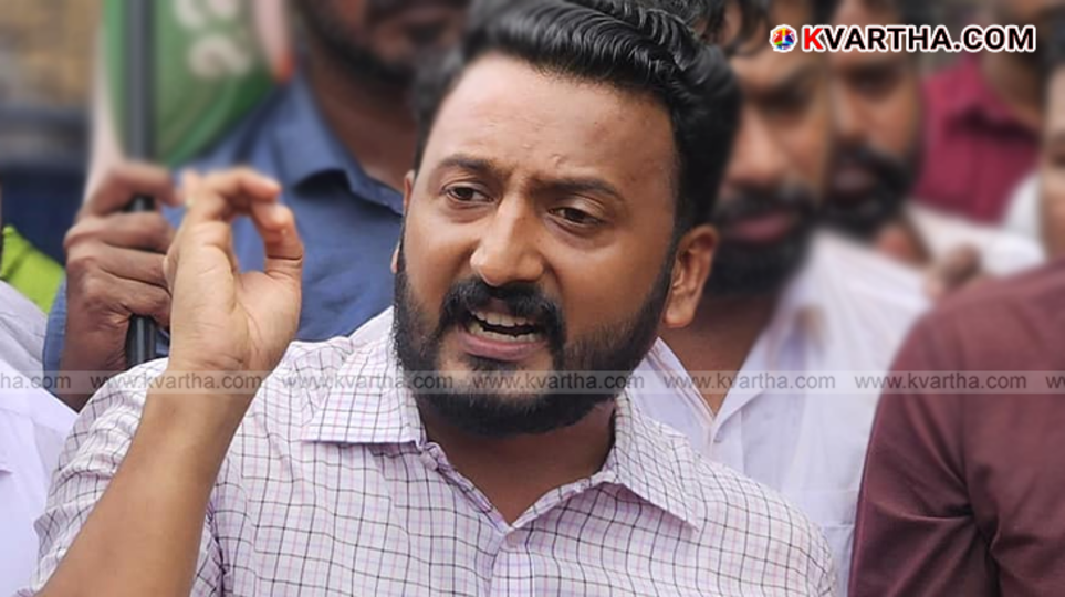 Photo of Youth Congress leader Rahul Mankootathil.