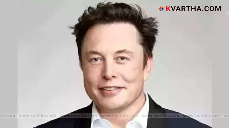 Elon Musk with an India Pakistan flag background.