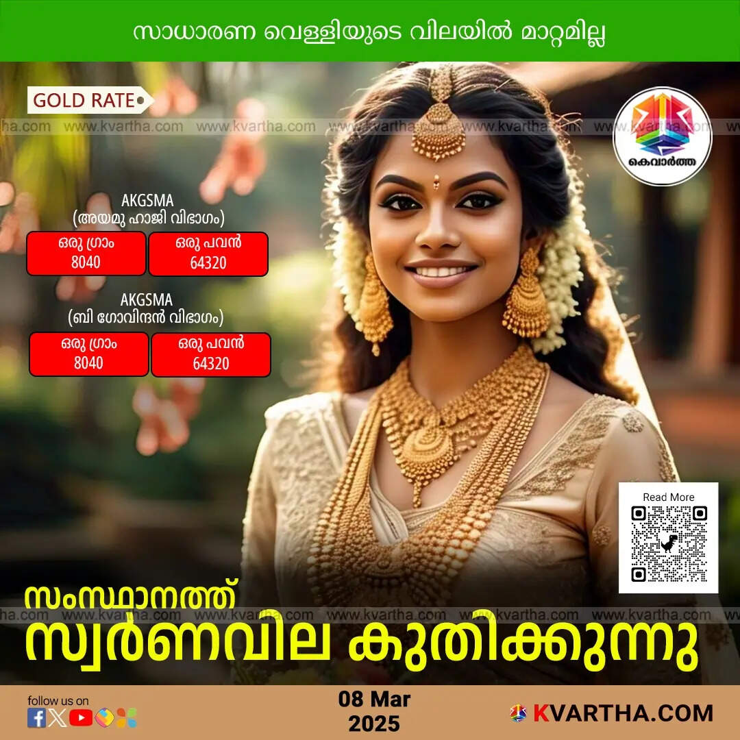  Bride Representing Gold Rate March 08 Kerala