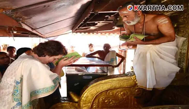 Priyanka Gandhi visits Thirunelli Temple in memory of her father