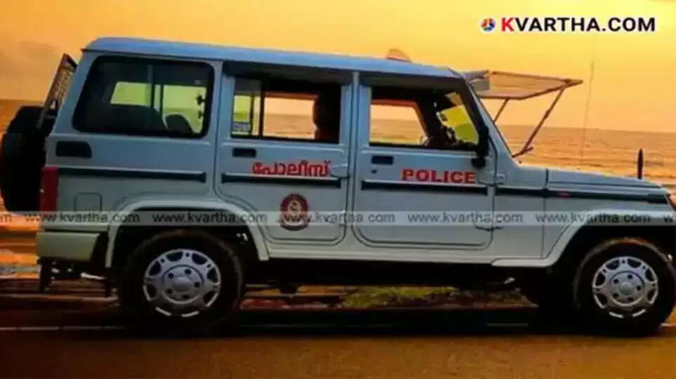 A symbolic scene of police action against the controversial Vishu greeting poster and hotels in Malappuram.
