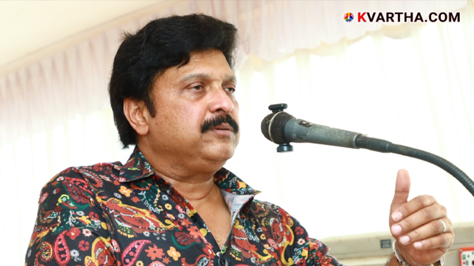 Minister KB Ganesh Kumar addressing the media in Kottarakkara