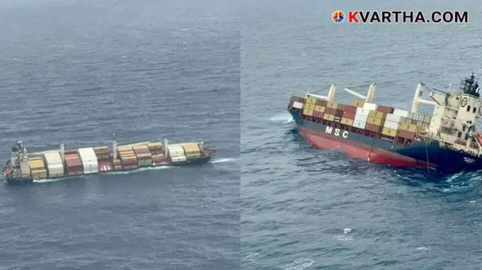 Kochi Container Ship Accident Worsens: More Containers Fall into Sea, Navy Rescues Three Crew