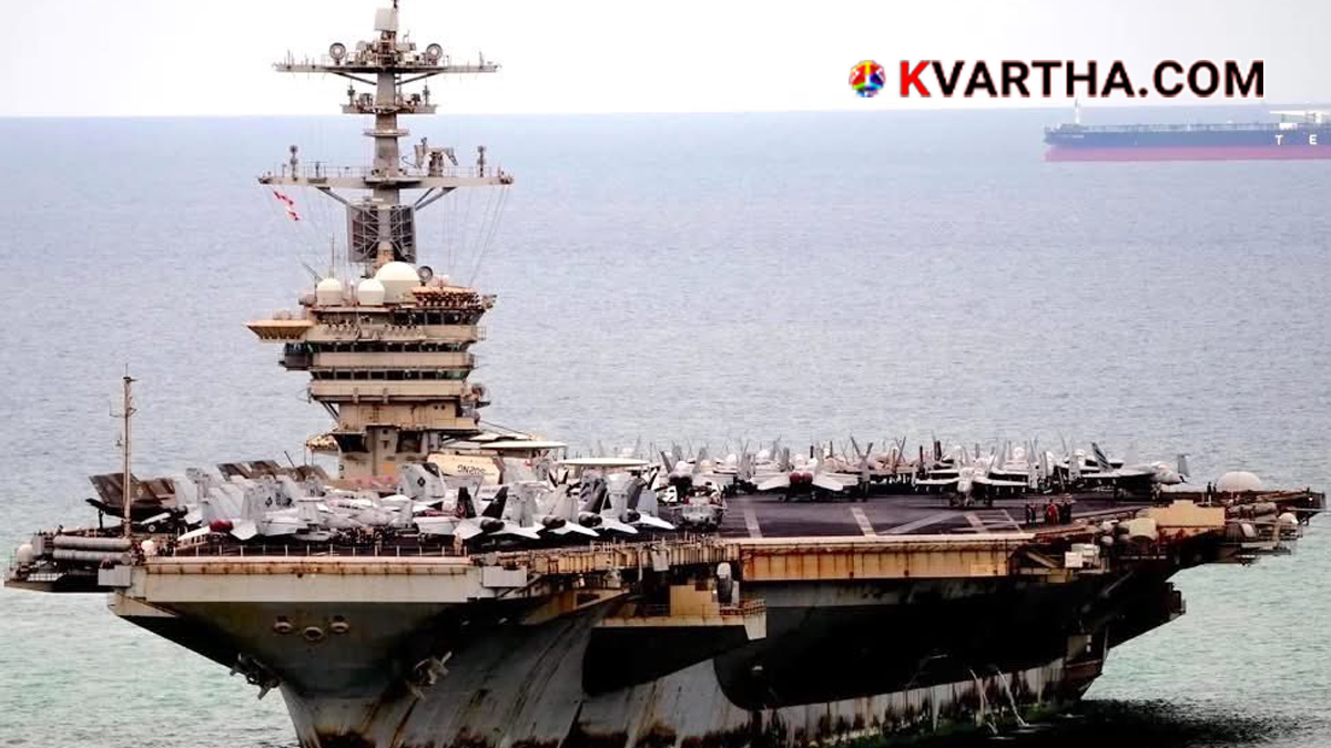 Representational image reflecting US USS Abraham Lincoln aircraft carrier at sea