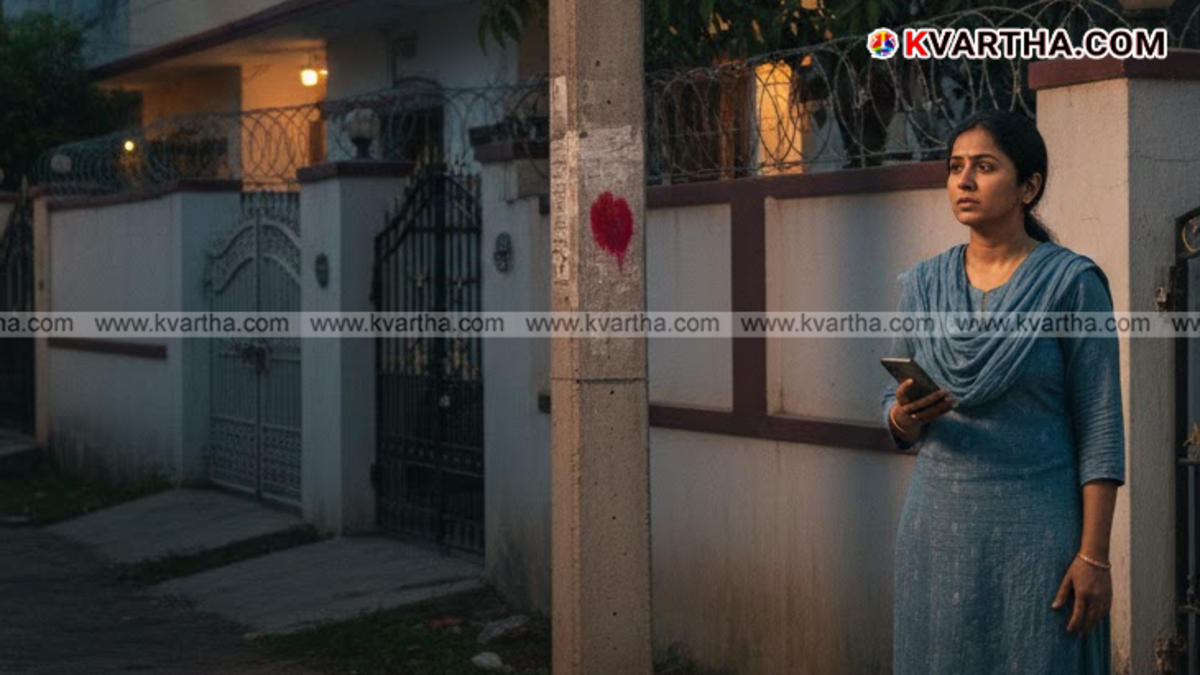  Red markings on house pillar in Nemom Thiruvananthapuram
