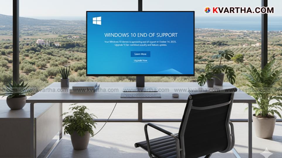 Windows 10 end of support notification on PC