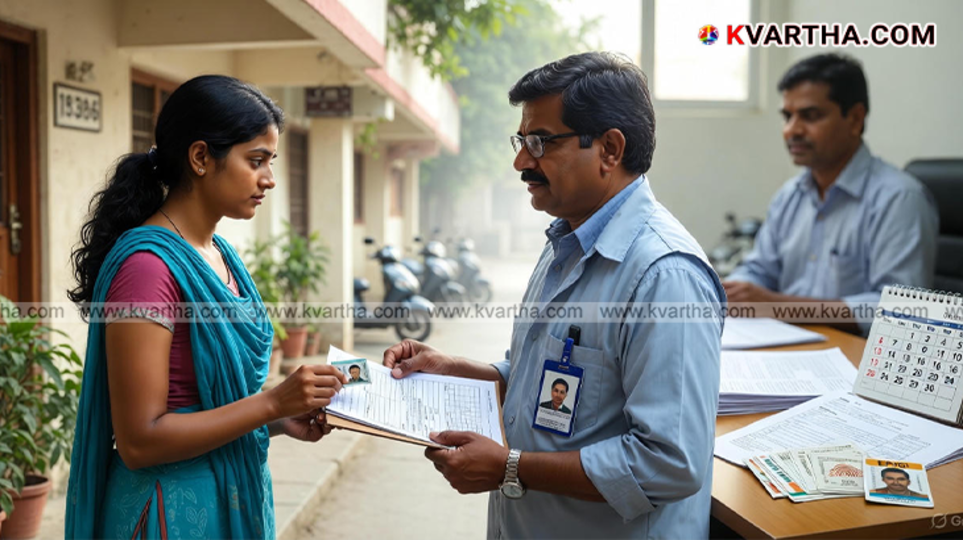  Hand filling out the SIR form for voter list revision.