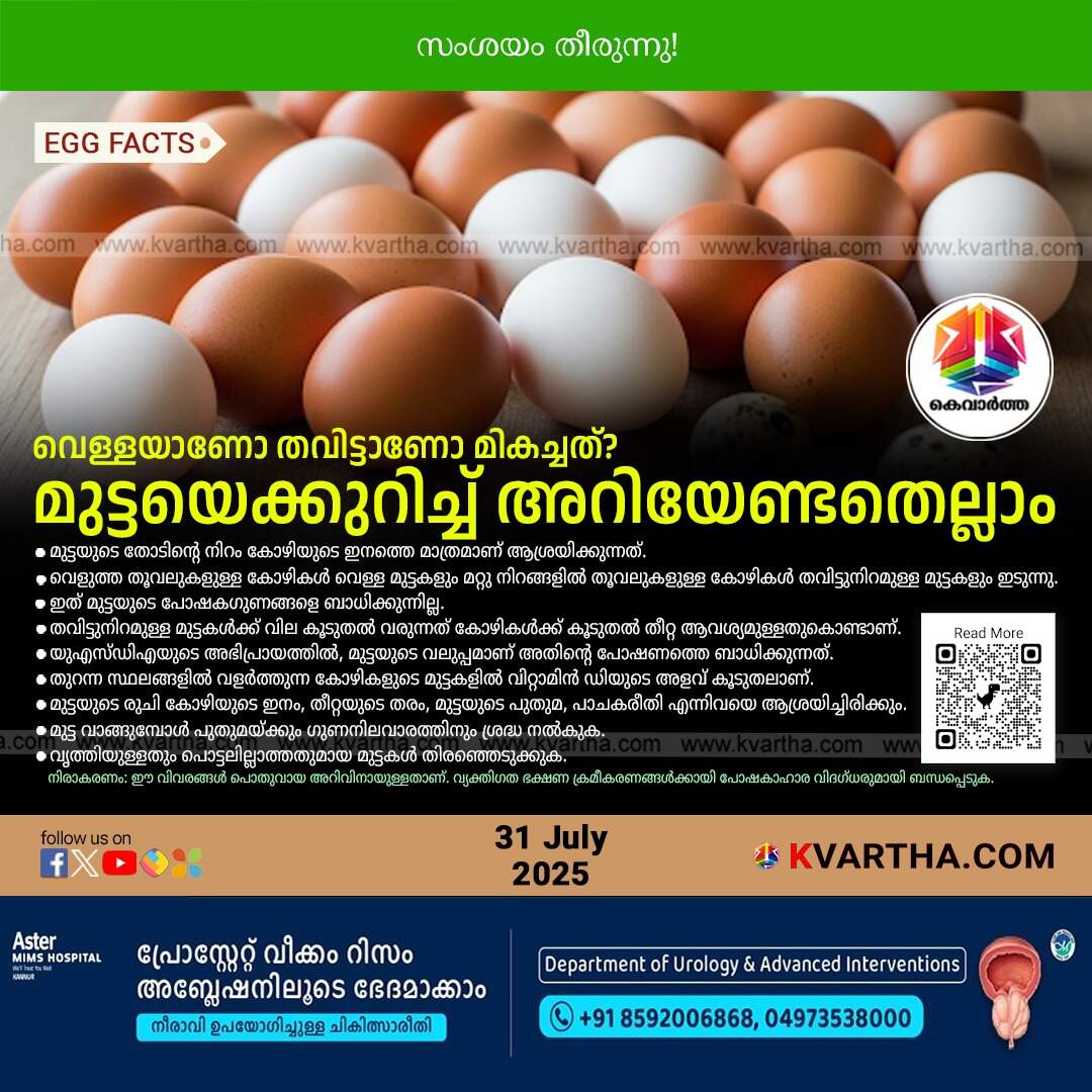  A basket of white and brown eggs.