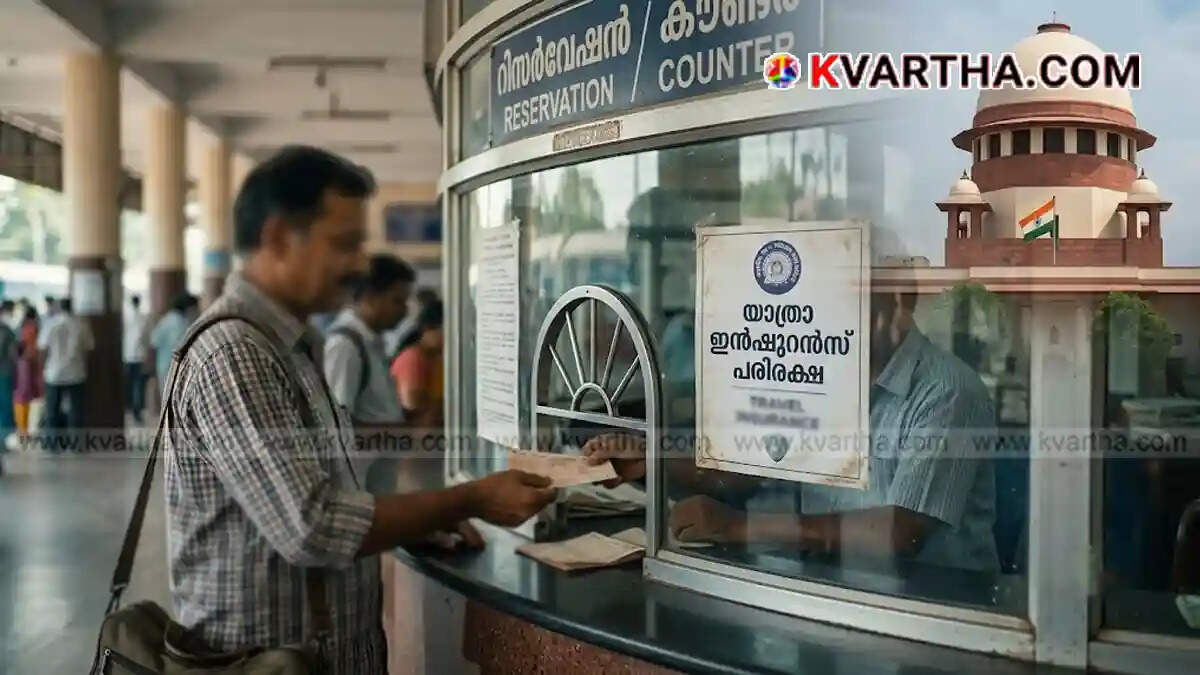 Representational image of Supreme Court directive on railway counter ticket insurance