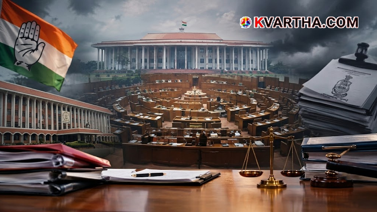 Representational image reflecting the rift within Congress over the CMRL case