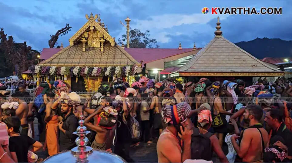 Sabarimala pilgrims walking with Ayyappan idol, highlighting insurance coverage news