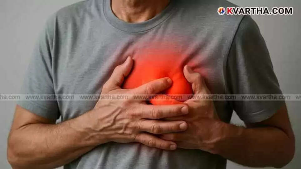 Image of a person holding their chest, representing chest pain.