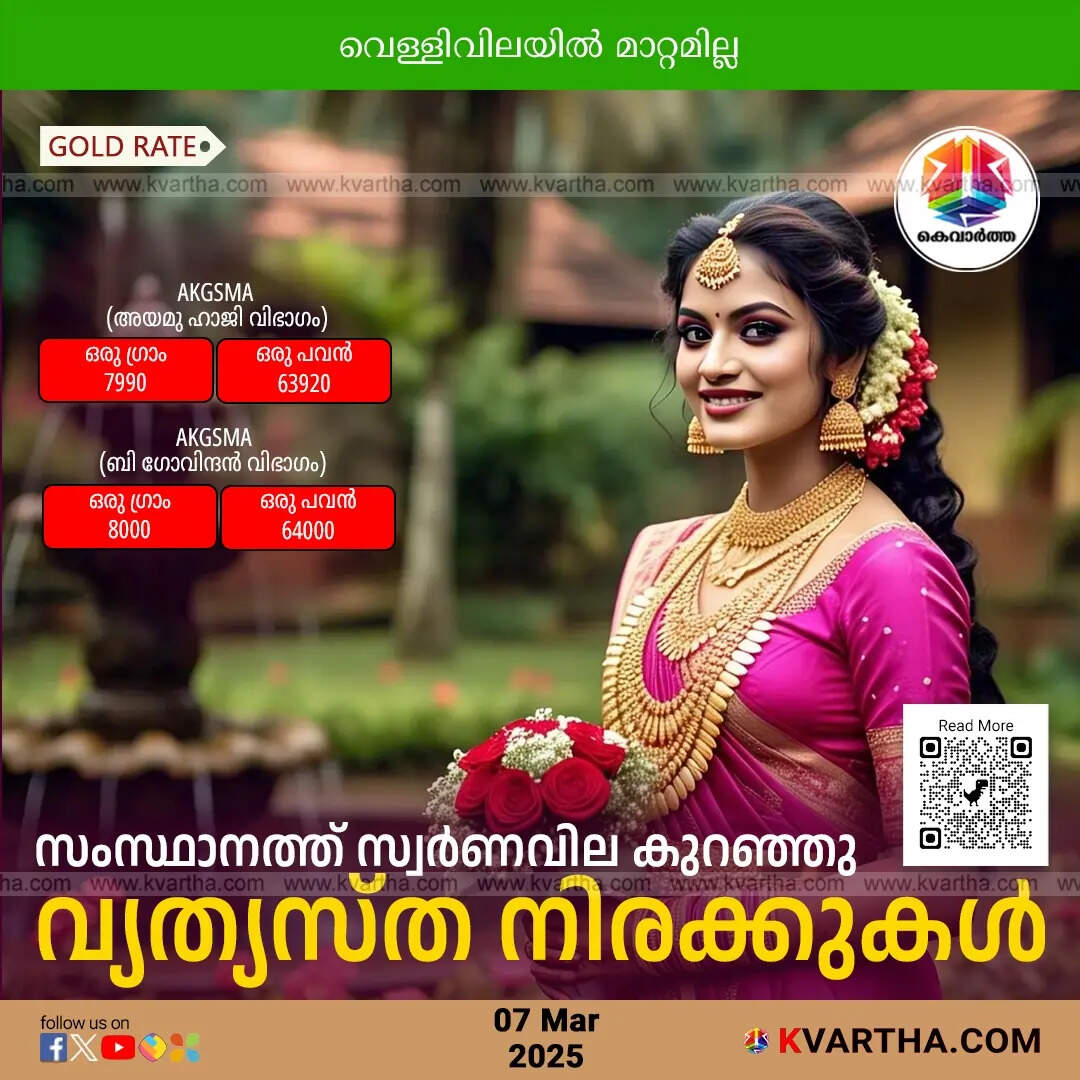 Bride Representing Gold Rate March 07 Kerala