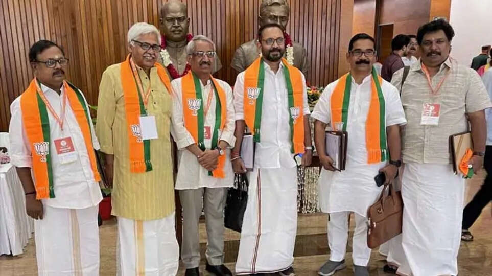 BJP leader E. Krishnandas at a party event