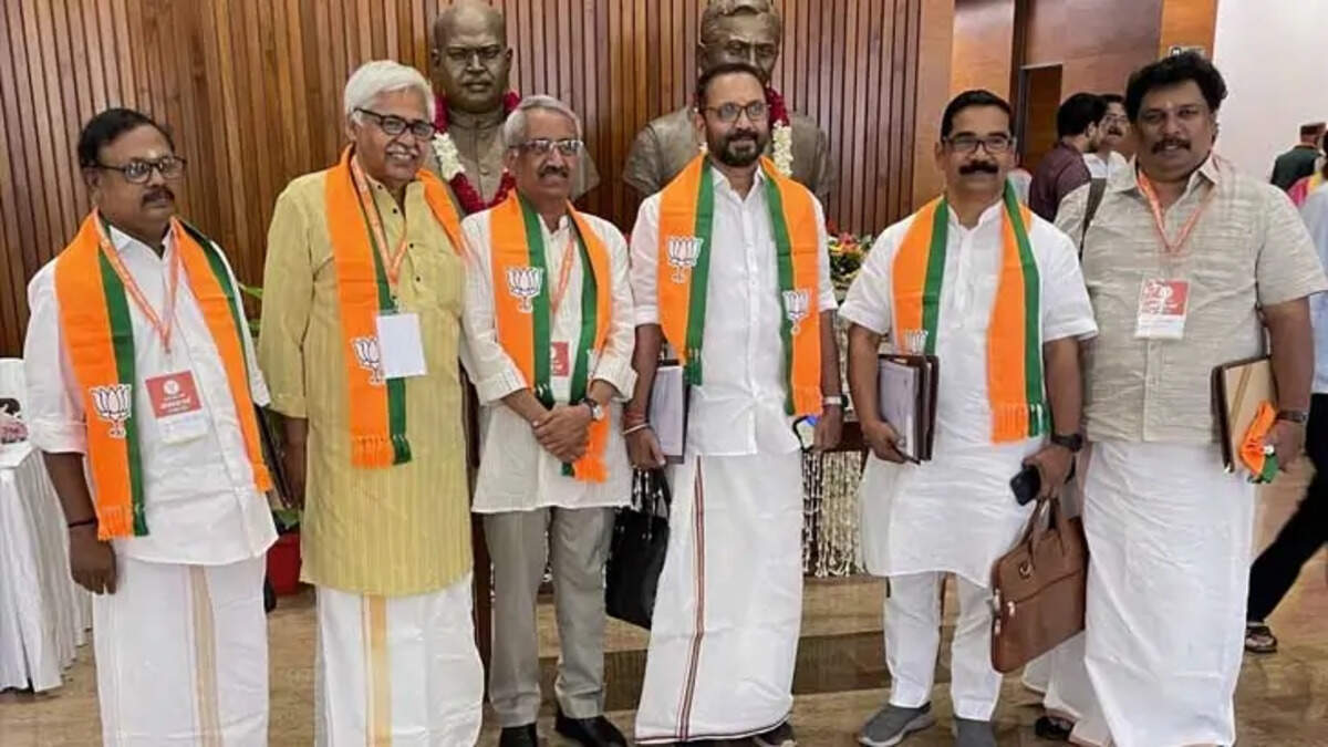 BJP leader E. Krishnandas at a party event