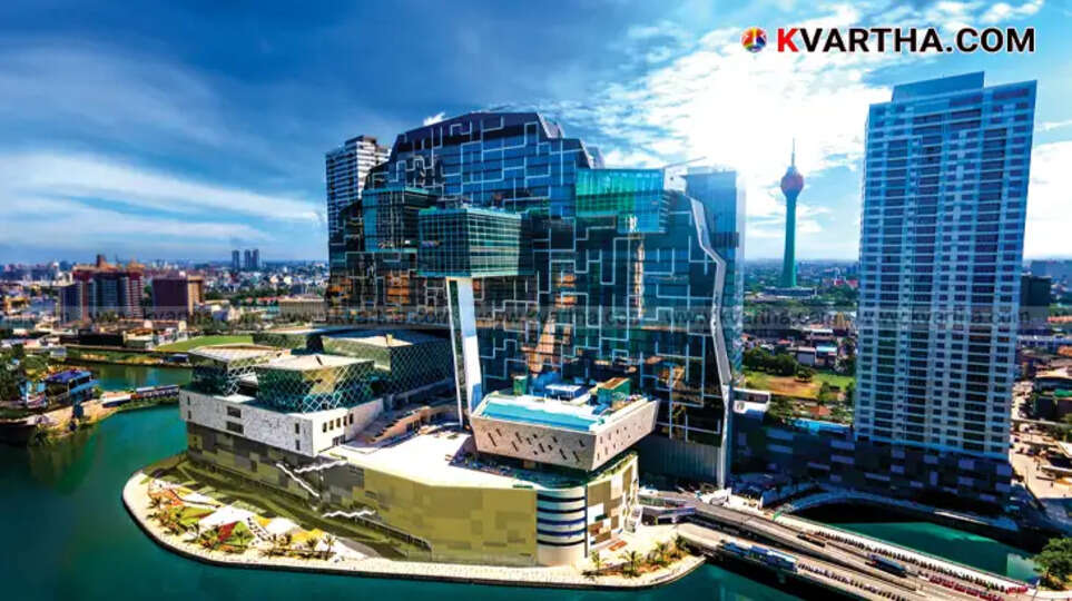 Entrance of City of Dreams luxury resort in Colombo, Sri Lanka.