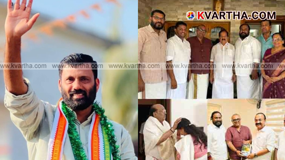 Conceptual image of KPCC member Rijil Makkutty criticizing political moves on social media.