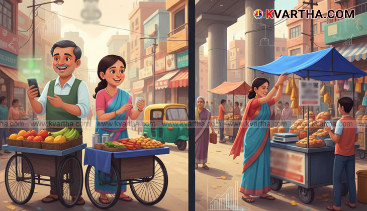 A street vendor is seen in a market, representing the beneficiaries of the PM SVANidhi scheme.