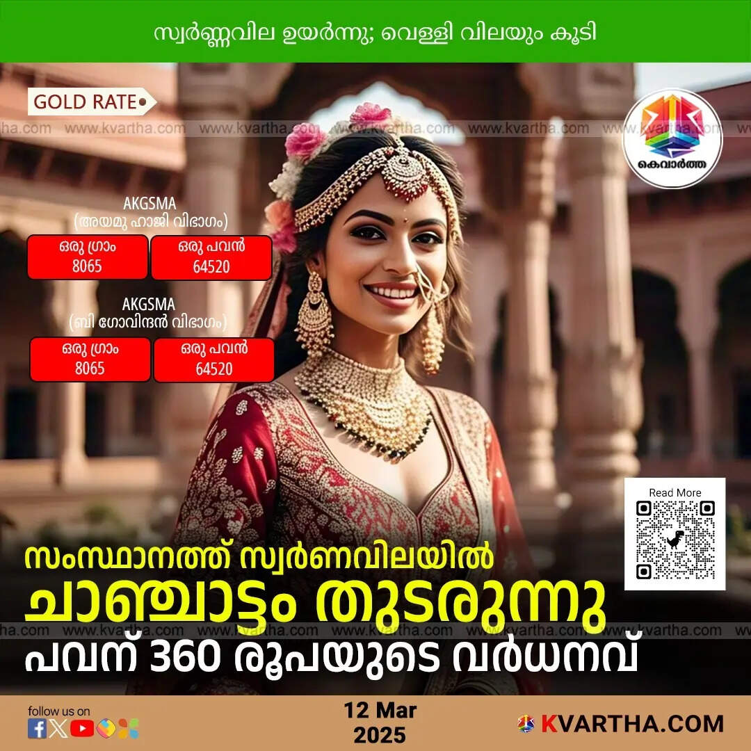 Bride Representing Gold Rate March 12  Kerala