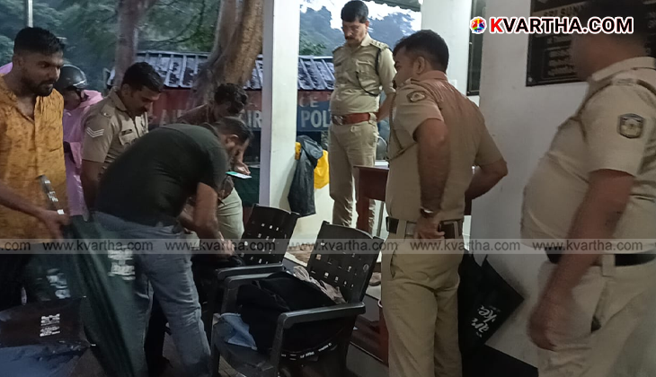 Fire and Rescue personnel conducting a search operation in the Iritty river.