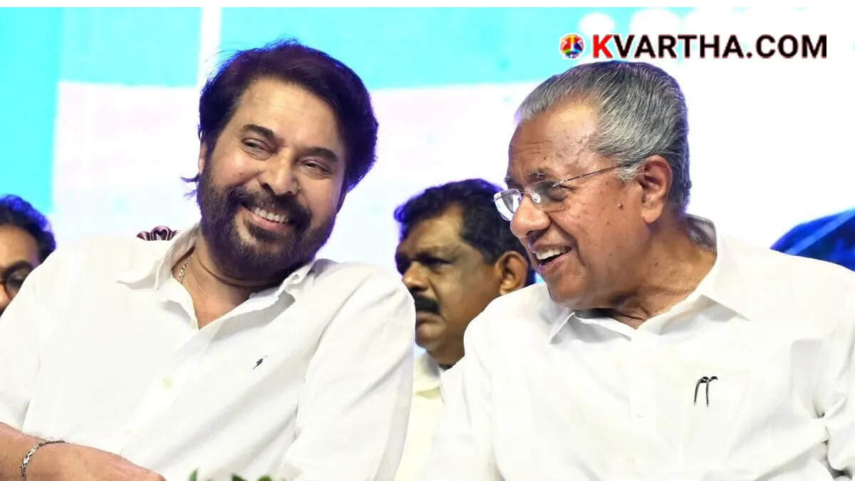  Opposition Leader Pinarayi Vijayan and Actor Mammootty