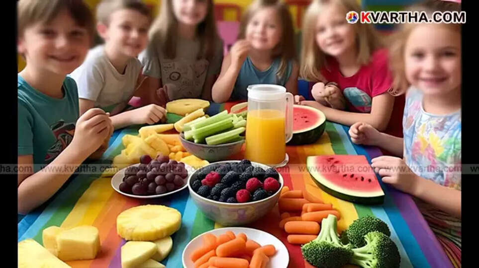Healthy Rainbow Diet for kids with fruits and vegetables