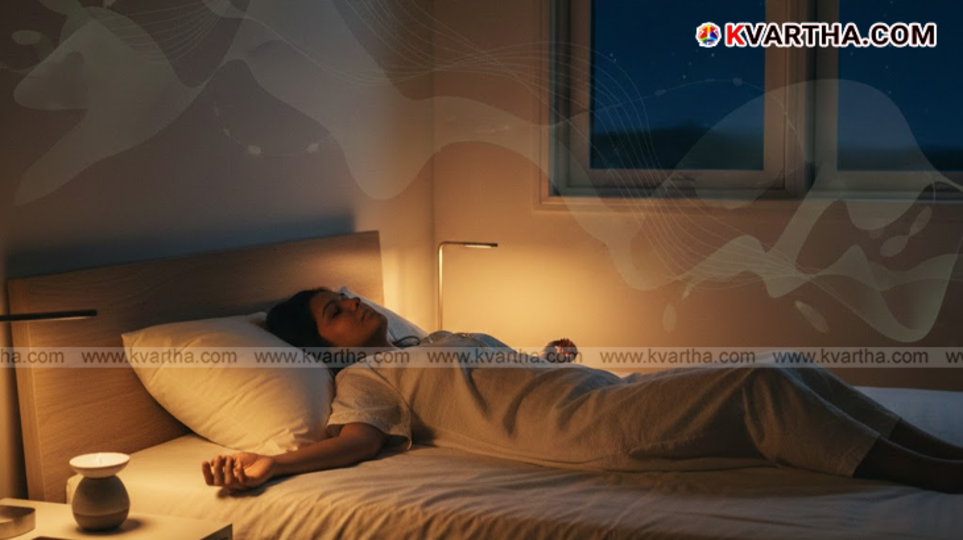 A person lying in bed awake at night, looking at a clock.