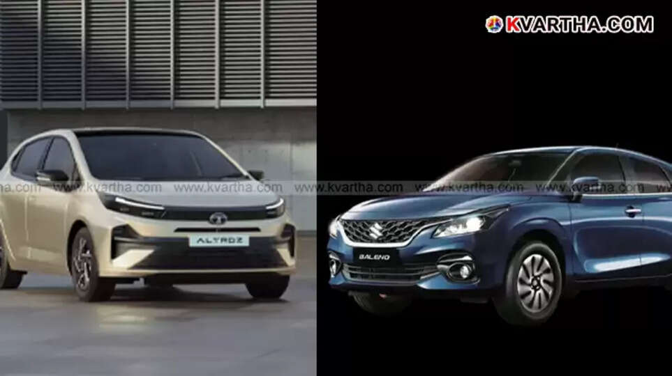 Tata Altroz Facelift and Maruti Suzuki Baleno side-by-side comparison.