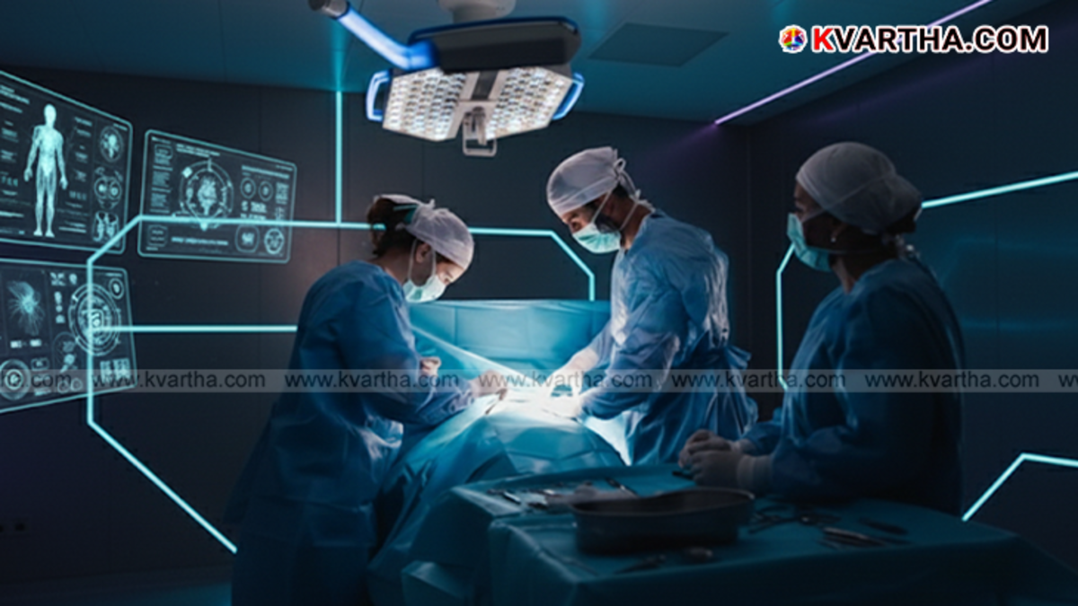 Image representing surgery to remove foreign objects from a patient's stomach.
