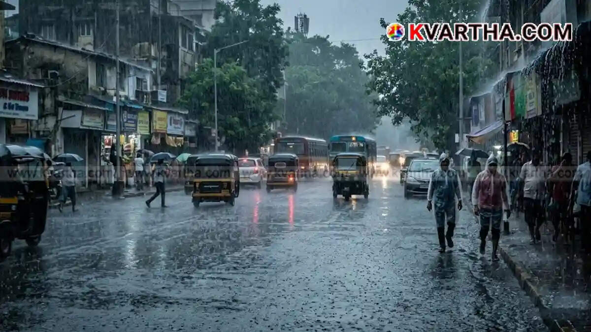 Representational image of heavy rains and orange alert in Kerala