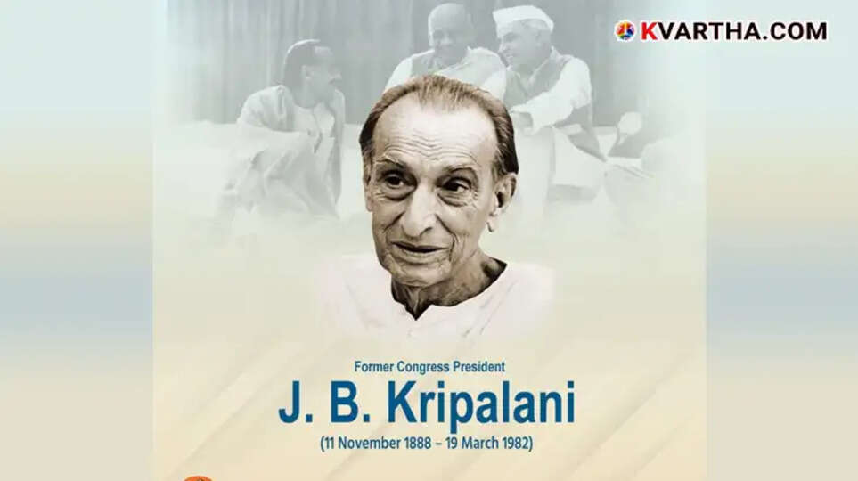 Acarya J.B. Kriplani, freedom fighter, Congress president, independence struggle