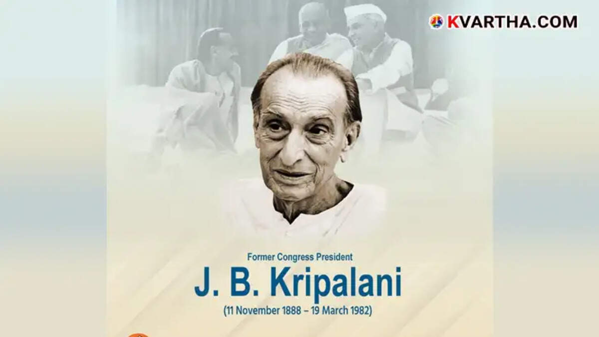Acarya J.B. Kriplani, freedom fighter, Congress president, independence struggle