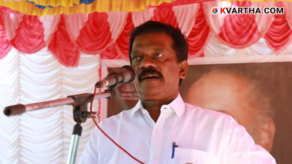 K Radhakrishnan MP addressing the police association conference.