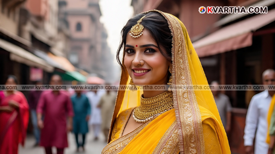 Gold jewellery displayed in a showroom.