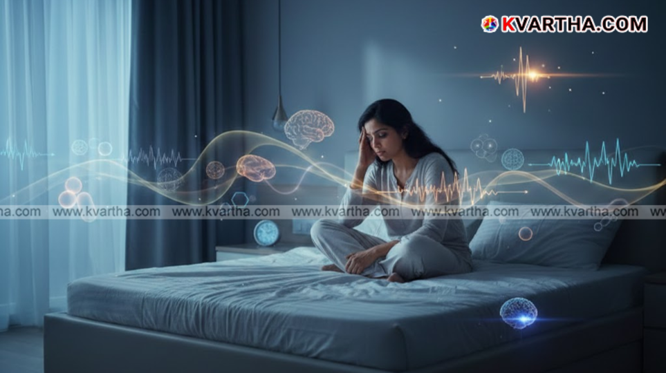 A clock showing 3 AM with a person looking awake in bed.