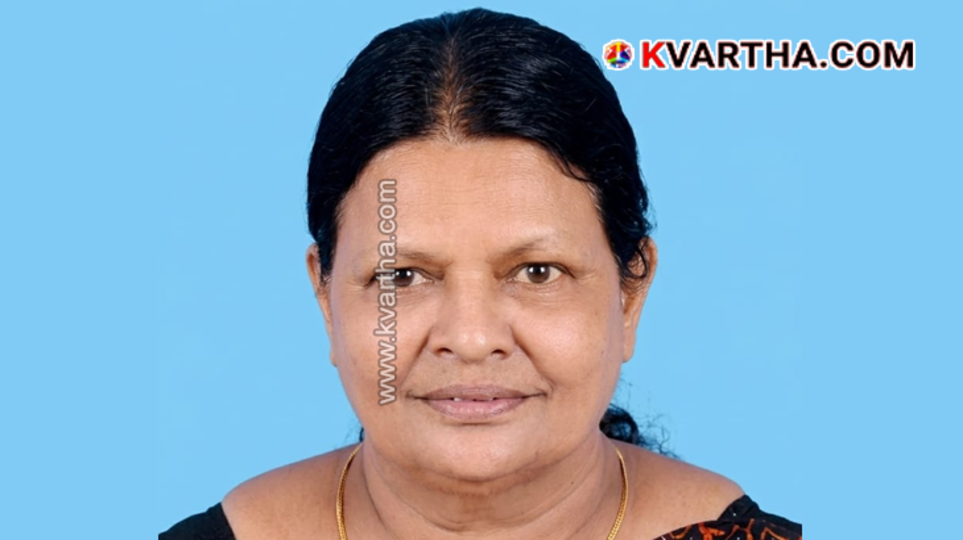 Portrait of the late Sreelatha from Kuttikkakam, Kannur, who died in a train accident.