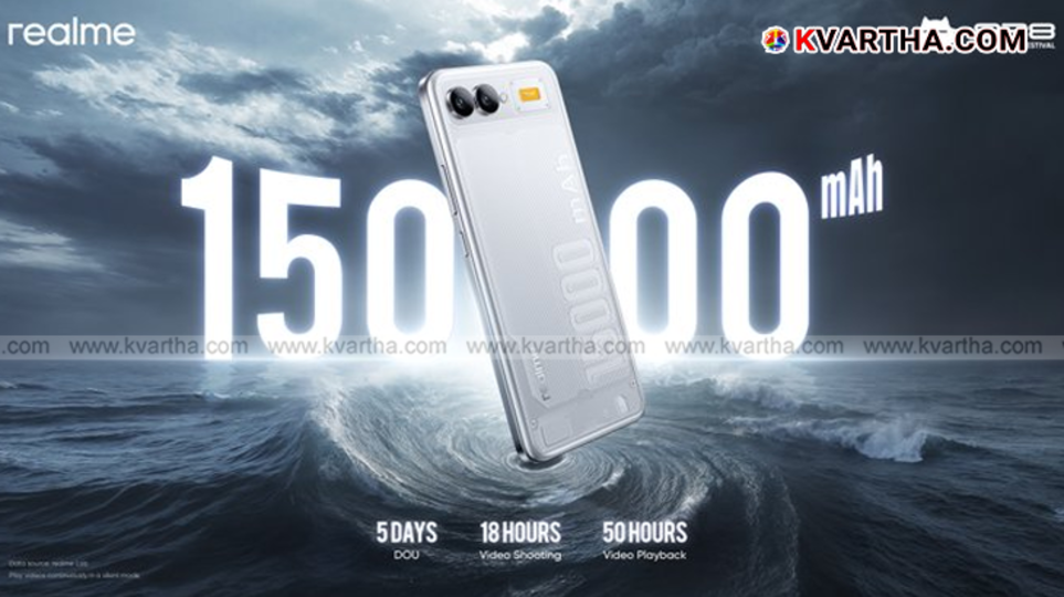 A photo of the new Realme 15000 mAh concept smartphone.