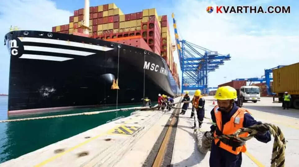 World's Largest Container Ship, MSC Irena, Docks at Vizhinjam Port.