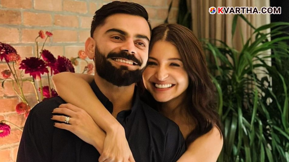 Virat Kohli and Anushka Sharma posing together.