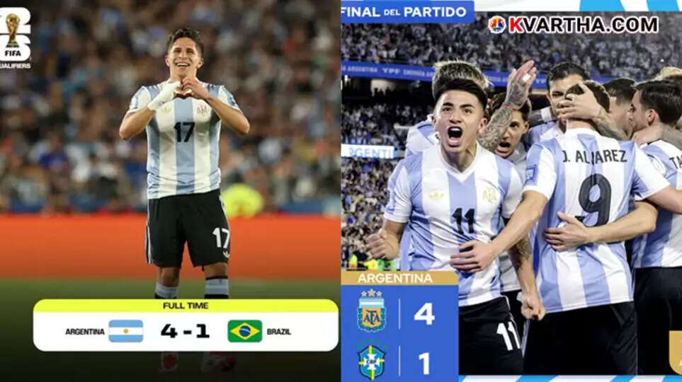 Argentina football team's victory against Brazil, World cup 2026 qualification.