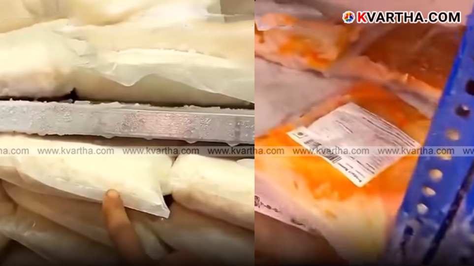 A delivery person picking up food from a cloud kitchen setup.