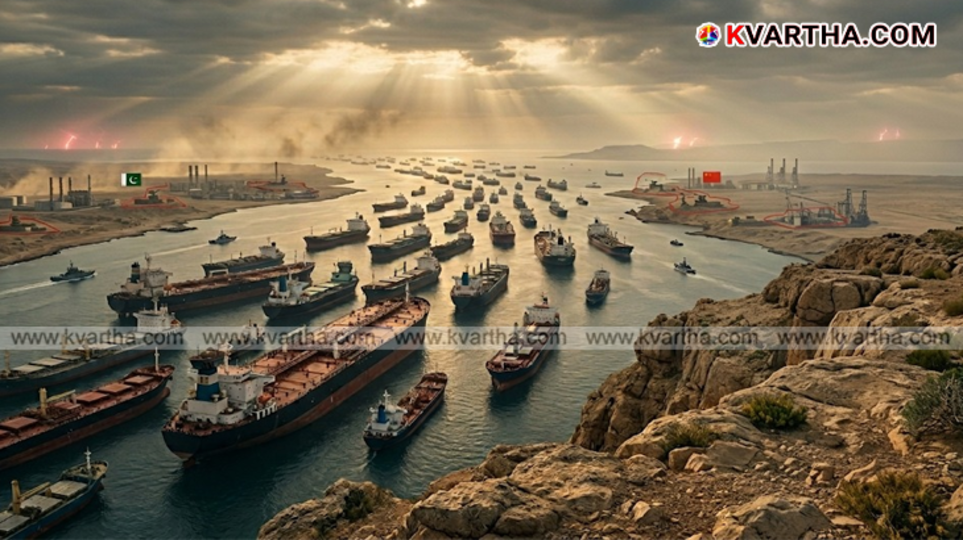 A map of the Strait of Hormuz and an image indicating Iran's military strength.