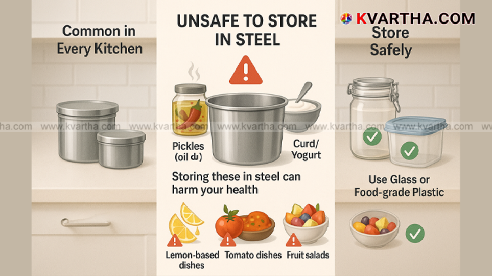 Stack of stainless steel vessels.