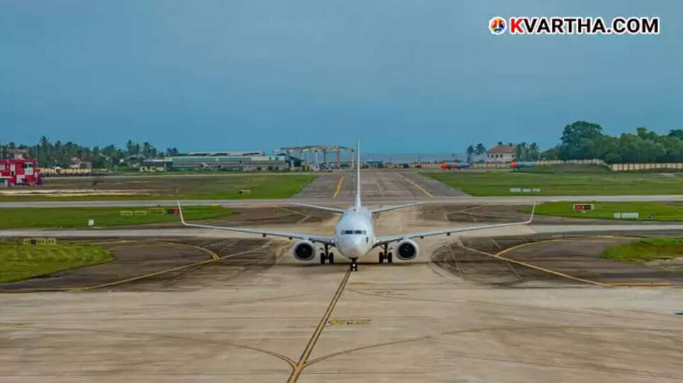 A kite near the runway of Thiruvananthapuram airport
