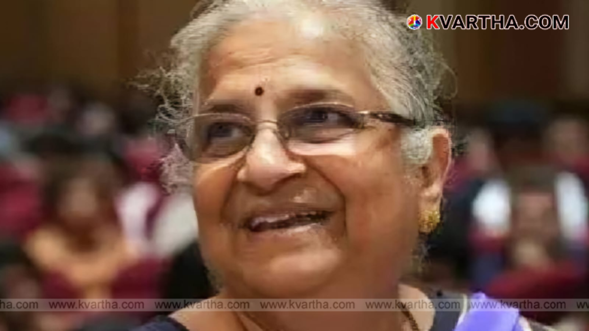 A portrait shot of Sudha Murthy, Rajya Sabha MP.