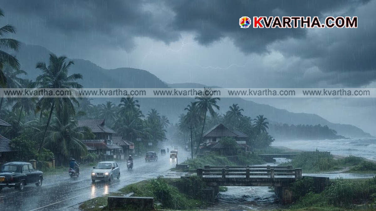 Heavy rain in Kerala during monsoon