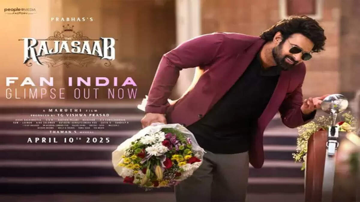 Raja Saab &lsquo;fan India&rsquo; glimpse: Prabhas sports new look; film to release in April, Raja Saab, Prabhas,  Fan India, Glimpse, Prabhas, Sports, New Look, Film, Release.