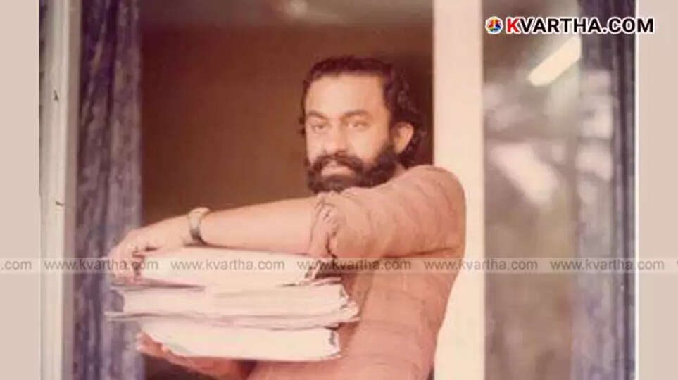 Portrait of Malayalam writer and filmmaker P. Padmarajan.