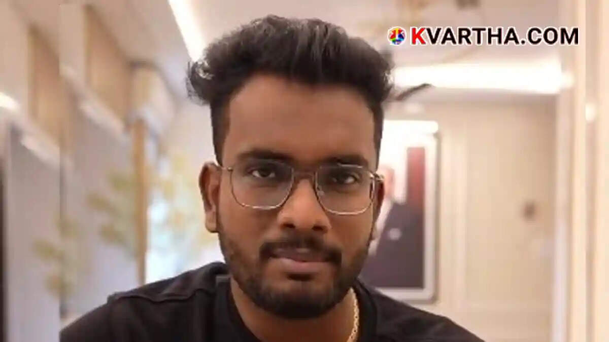 File photo of finance influencer V Harish who was found dead in Chennai